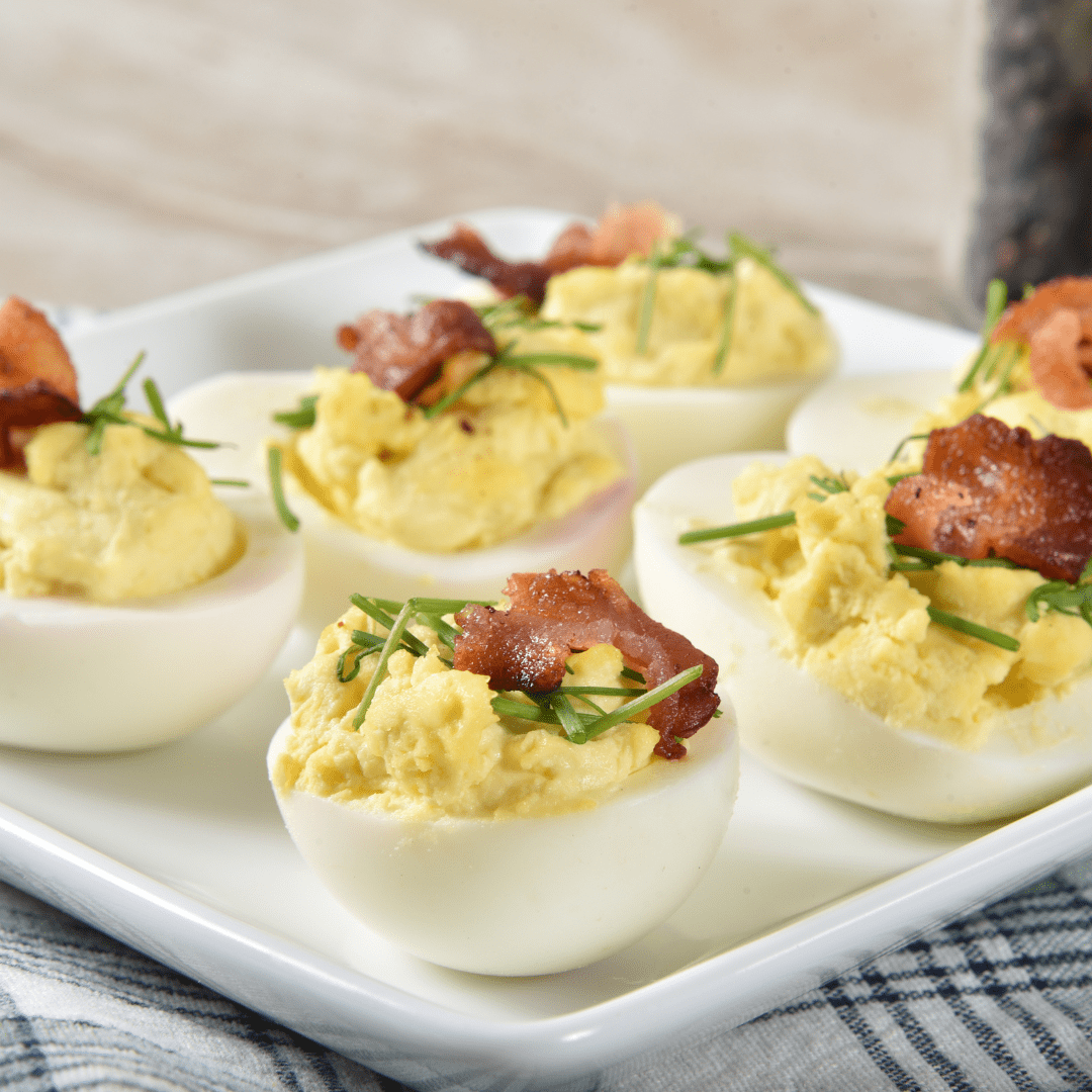 Bacon Balsamic Deviled Eggs – Biscuits and Bubbly